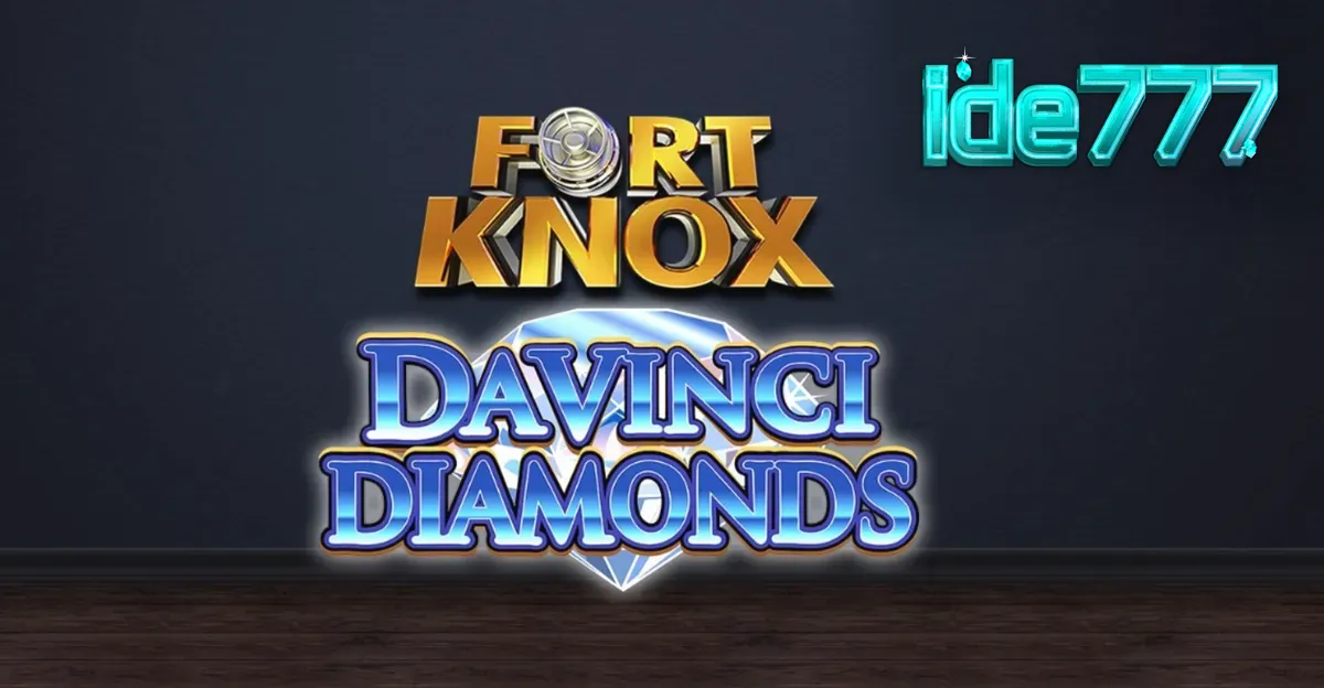 Tampilan visual slot Fort Knox Da Vinci Diamonds dengan elemen seni Renaisans dan brankas mewah